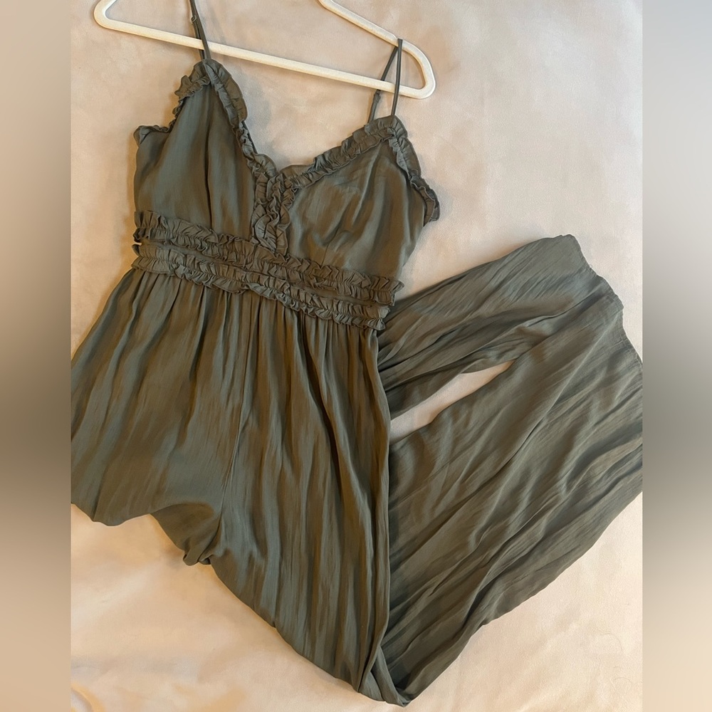 Hunter green jumpsuit